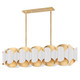 Hudson Valley - 8546-GL/WH - 12 Light Island Pendant - Banks - Gold Leaf