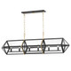 Hudson Valley - 9055-AGB/BK - Six Light Island Pendant - Bedford Hills - Aged Brass/Black