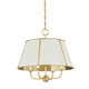 Hudson Valley - MDS120-AGB/OW - Four Light Chandelier - Cambridge - Aged Brass/Off White Hudson Valley - MDS120-AGB/OW - Four Light Chandelier - Cambridge - Aged Brass/Off White