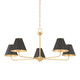 Hudson Valley - MDS2000-AGB/DB - Five Light Chandelier - Burghley - Aged Brass