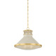 Hudson Valley - MDS2405-AGB/OW - One Light Pendant - Highclere - Aged Brass