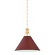 Hudson Valley - MDS352-AGB/CRN - One Light Pendant - Painted No. 2 - Aged Brass