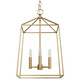 Hunter - 13096 - Four Light Pendant - Fair Oaks - Luxe Gold