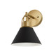 Hunter - 13166 - One Light Wall Sconce - Carrington Isle - Matte Black