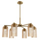 Hunter - 13230 - Six Light Chandelier - Beverly Glen - Luxe Gold