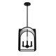 Hunter - 19081 - Four Light Pendant - Dukestown - Natural Black Iron