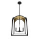 Hunter - 19082 - Four Light Pendant - Dukestown - Natural Black Iron