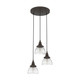 Hunter - 19183 - Three Light Cluster - Cypress Grove - Onyx Bengal