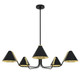 Hunter - 19195 - Five Light Chandelier - Grove Isle - Matte Black
