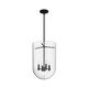 Hunter - 19320 - Four Light Pendant - Sacha - Natural Black Iron