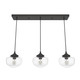 Hunter - 19499 - Three Light Linear Cluster - Saddle Creek - Noble Bronze