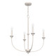 Hunter - 19637 - Four Light Chandelier - Southcrest - Distressed White