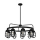 Hunter - 19663 - Nine Light Chandelier - Starklake - Natural Black Iron