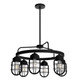 Hunter - 19666 - Six Light Chandelier - Starklake - Natural Black Iron