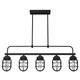 Hunter - 19667 - Five Light Linear Chandelier - Starklake - Natural Black Iron