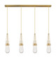 Innovations - 124-452-1P-BB-G452-4SDY - Four Light Linear Pendant - Downtown Urban - Brushed Brass