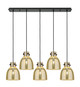 Innovations - 125-410-1PS-BK-G412-8ME - Five Light Linear Pendant - Downtown Urban - Matte Black