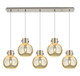 Innovations - 125-410-1PS-SN-G410-8ME - Five Light Linear Pendant - Newton - Brushed Satin Nickel