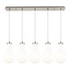 Innovations - 125-451-1P-SN-G451-7GWH - Five Light Linear Pendant - Downtown Urban - Brushed Satin Nickel