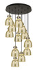 Innovations - 126-410-1PS-BK-G412-8ME - 12 Light Pendant - Downtown Urban - Matte Black