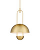 Currey and Company - 9000-1170 - One Light Semi-Flush Mount - Creighton Semi-Flush Mount - Brass/White