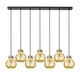 Innovations - 127-410-1PS-BK-G410-8ME - Seven Light Linear Pendant - Newton - Matte Black