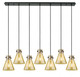 Innovations - 127-410-1PS-BK-G411-8ME - Seven Light Linear Pendant - Downtown Urban - Matte Black