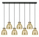 Innovations - 127-410-1PS-BK-G412-8ME - Seven Light Linear Pendant - Downtown Urban - Matte Black