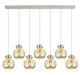 Innovations - 127-410-1PS-PN-G410-8ME - Seven Light Linear Pendant - Newton - Polished Nickel