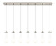 Innovations - 127-451-1P-SN-G451-4GWH - Seven Light Linear Pendant - Downtown Urban - Brushed Satin Nickel