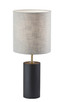 Adesso Home - 1507-01 - Table Lamp - Dean - Black Poplar Wood W. Antique Brass