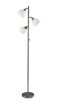 Adesso Home - 1533-22 - Three Light Tree Lamp - Phillip - Brushed Steel