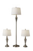 Adesso Home - 1583-22 - 3 Piece Floor And Table Lamp Set - Glendale - Brushed Steel