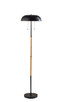 Adesso Home - 3793-12 - Two Light Floor Lamp - Everett - Natural Wood & Black