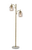 Adesso Home - 3919-21 - Two Light Floor Lamp - Natasha - Antique Brass