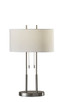 Adesso Home - 4015-22 - Two Light Table Lamp - Duet - Brushed Steel