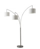 Adesso Home - 4238-22 - Three Light Floor Lamp - Trinity - Brushed Steel