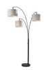 Adesso Home - 4250-01 - Three Light Floor Lamp - Bowery - Black