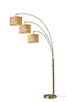 Adesso Home - 4250-18 - Three Light Floor Lamp - Bowery - Antique Brass