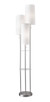 Adesso Home - 4305-22 - Three Light Floor Lamp - Trio - Brushed Steel