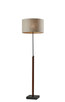 Adesso Home - 5048-15 - Floor Lamp - Ethan - Black W. Walnut Rubberwood