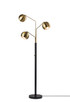Adesso Home - 5139-21 - Three Light Tree Lamp - Emerson - Black & Antique Brass