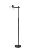 Adesso Home - 5181-01 - LED Floor Lamp - Elmore - Black W. Walnut Wood