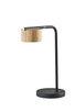 Adesso Home - 6106-01 - LED Desk Lamp - Roman - Black & Natural Wood