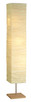 Adesso Home - 8022-12 - Three Light Floorchiere - Dune - Natural Rubber Wood/Steel