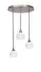 Toltec Lighting - 2183-BN-4101 - Three Light Pendalier - Empire - Brushed Nickel