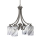 Toltec Lighting - 568-GP-3009 - Four Light Chandelier - Zilo - Graphite