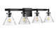 Millennium - 20004-MB - Four Light Vanity - Barlon - Matte Black Millennium - 20004-MB - Four Light Vanity - Barlon - Matte Black