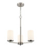 Millennium - 2713WG-BN - Three Light Chandelier - Verlana - Brushed Nickel
