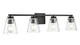 Millennium - 64004-MB - Four Light Vanity - Strayhan - Matte Black